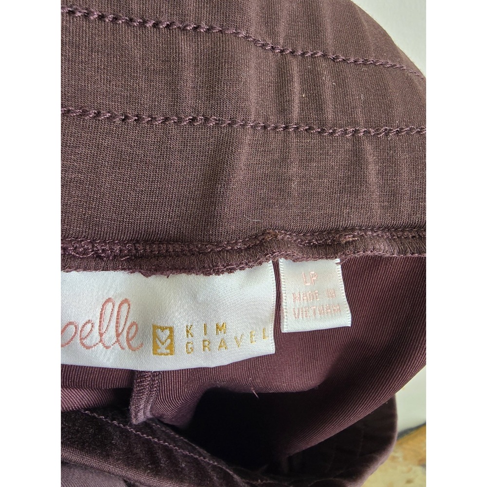 Kim & Co Belle Mid-Rise Ankle Leggings Solid Brown Elastic Waist L 28" - Picture 6 of 9